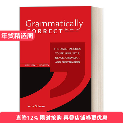 英文原版 Grammatically Correct 正确语法 英语拼写，风格，用法，语法和标点符号的基本指南 语言学 英文版 进口英语原版书籍