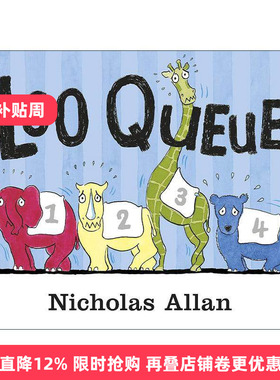 英文原版 Loo Queue 动物排队上厕所 尼古拉斯-艾伦儿童绘本 英文版 进口英语原版书籍