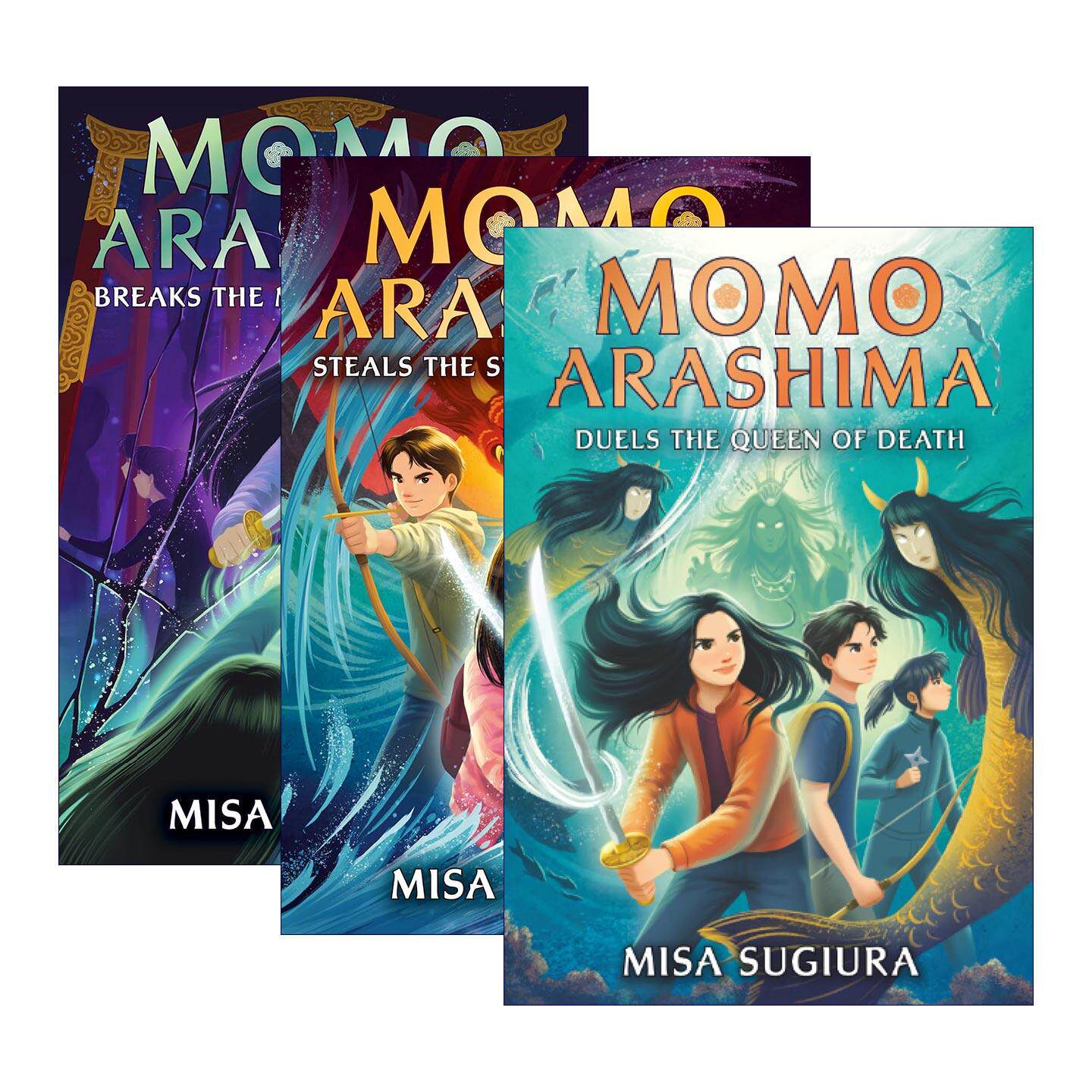 英文原版 Momo Arashima 桃岚系列3册 儿童奇幻冒险小说 Misa Sugiura 英文版 进口英语原版书籍
