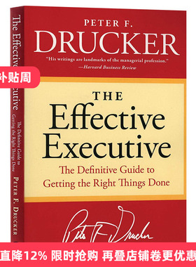 卓有成效的管理者 The Effective Executive 英文原版 有效的执行 管理学书 Drucker 彼得德鲁克谈高效能的5个习惯