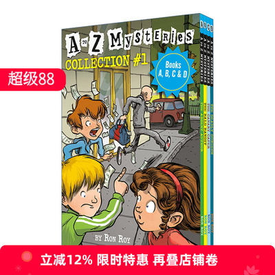 英文原版 A to Z Mysteries Boxed Set Collection #1 Books A  B  C  & D A to Z神秘案件系列A-D四册盒装套装 进口英语原版书籍