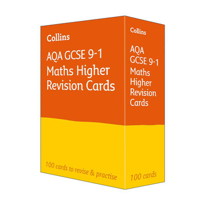 英文原版 Collins AQA GCSE 9-1 Maths Higher Revision Cards 柯林斯英国初中数学进阶复习闪卡 英文版 进口英语原版