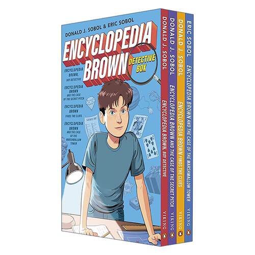 英文原版 Encyclopedia Brown Detective Box Set 4-Book Box Set 百科全书小布朗4册盒装套装 英文版 进口英语原版书籍