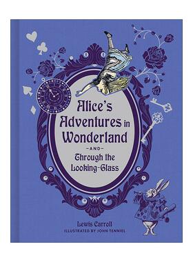 英文原版 Alice's Adventures in Wonderland and Through the Looking Glass 爱丽丝镜中奇遇记 豪华精装版附背景和参考书目注释