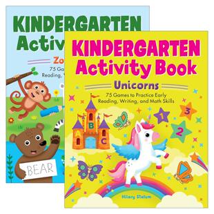 英文原版 Kindergarten Activity Book 幼儿园活动书2册 早期阅读 写作和数学等益智游戏练习 英文版 进口英语原版书籍