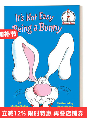英文原版绘本 It's Not Easy Being a Bunny 长耳兔 成为兔子不容易 3岁到7岁 精装 儿童绘本 Marilyn Sadler 进口英语原版书籍
