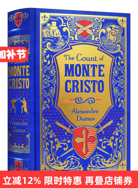 英文原版小说 Count of Monte Cristo  基督山伯爵 皮革金边  精装豪华收藏版  巴诺经典 英文版 进口英语原版书籍