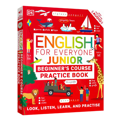 英文原版 English for Everyone Junior Beginner's Practice Book 人人学英语 少儿初级英语练习书 英文版 进口英语原版书籍