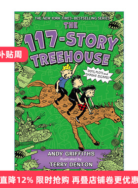 英文原版 The 117-Story Treehouse: Dots  Plots & Daring Escapes! 小屁孩树屋历险记117层树屋故事 英文版 进口英语原版书籍