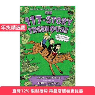 英文原版 The 117-Story Treehouse: Dots  Plots & Daring Escapes! 小屁孩树屋历险记117层树屋故事 英文版 进口英语原版书籍