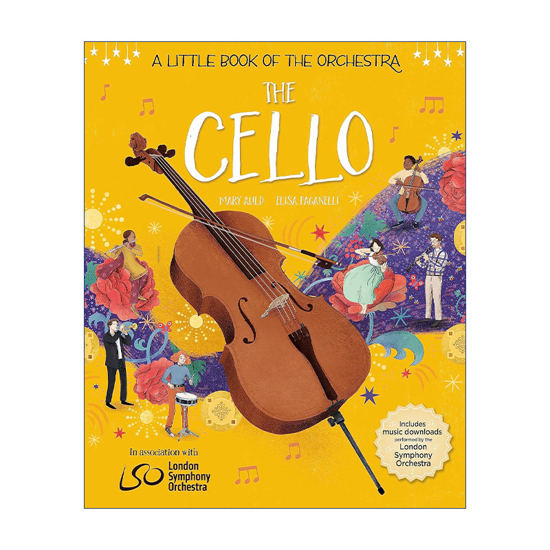 英文原版 A Little Book of the Orchestra The Cello 乐团小册子 大提琴 儿童启蒙精装绘本 英文版 进口英语原版书籍
