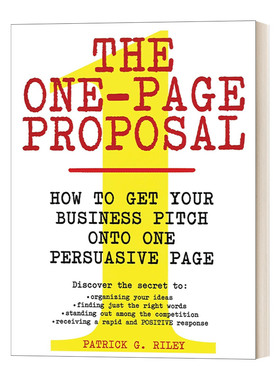 The One-Page Proposal 一页纸的商业计划进口原版英文书籍