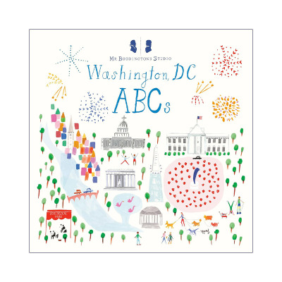 英文原版 Mr.Boddington's Studio Washington  DC ABCs 华盛顿 儿童字母学习城市景观绘本 纸板书 英文版 进口英语原版书籍