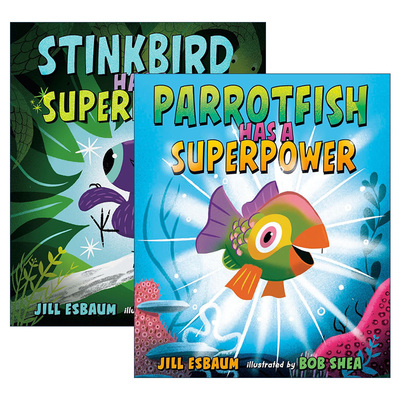 英文原版 Parrotfish/Stinkbird Has a Superpower系列2册 鹦嘴鱼/麝雉有种超能力 儿童精装科普绘本 英文版 进口英语原版书籍
