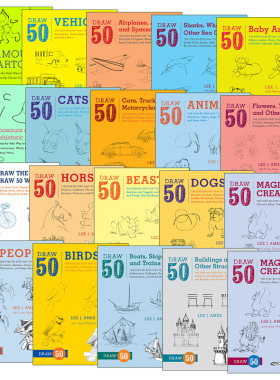 Draw 50 画50系列20册 趣味绘画技巧指南 工具书 Lee J. Ames进口原版英文书籍
