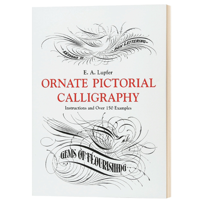 英文原版 Lupfer Ornate Pictorial Calligraphy 花鸟装饰 练字花体字字帖圆体字 英文版进口原版英语书籍