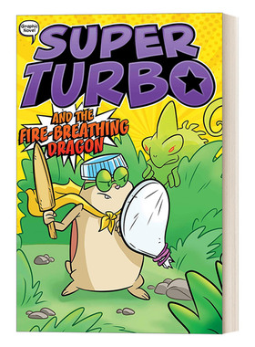英文原版 Super Turbo and the Fire-Breathing Dragon 仓鼠超人系列#5 彩页漫画书 英文版 进口英语原版书籍