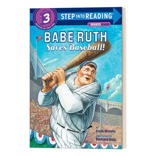 Saves Step Babe 英文原版 Baseball 进口英语原版 Reading 英文版 into 书籍 贝比·鲁斯接住棒球 Ruth