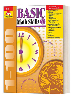 Basic Math Skills Grade 1  基础练习系列 数学技能 一年级进口原版英文书籍