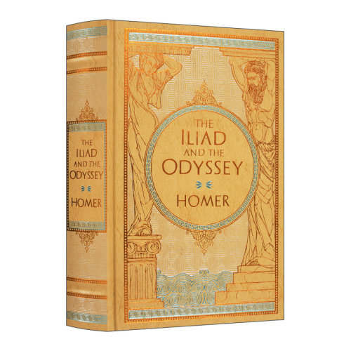 英文原版 Iliad & The Odyssey  伊利亚特和奥德赛 皮革金边  精装豪华收藏版  巴诺经典 进口原版英文书籍