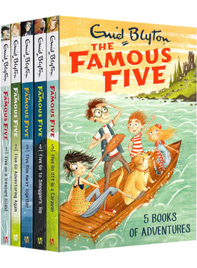 Famous Five 5 Copy Slipcase 疯狂侦探团1-5册进口原版英文书籍