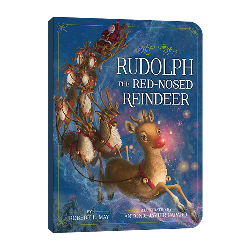 英文原版绘本 Rudolph the Red-Nosed Reindeer  红鼻子驯鹿鲁道夫 歌曲原版故事 纸板书 英文版 进口英语原版书籍
