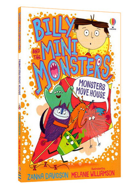 英文原版 Billy and the Mini Monsters Monsters Move House 比利和迷你怪兽们 怪兽搬家#6 全彩儿童幽默桥梁章节书 进口书籍