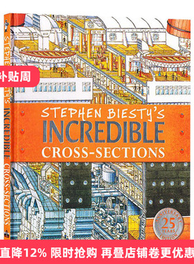 英文原版 Stephen Biesty's Incredible Cross-Sections 不可思议的大剖面 25周年版 斯蒂芬·比斯蒂 英文版 进口英语原版书籍