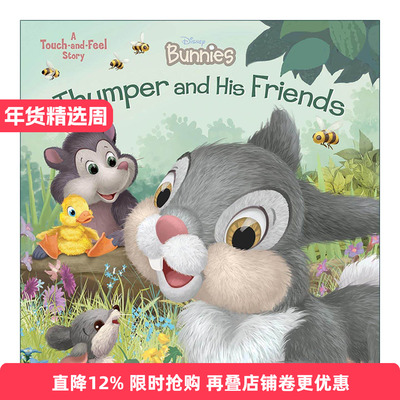 英文原版 Disney Bunnies Thumper and His Friends 迪士尼小兔子 桑珀和他的朋友们 绘本 纸板书 英文版 进口英语原版书籍
