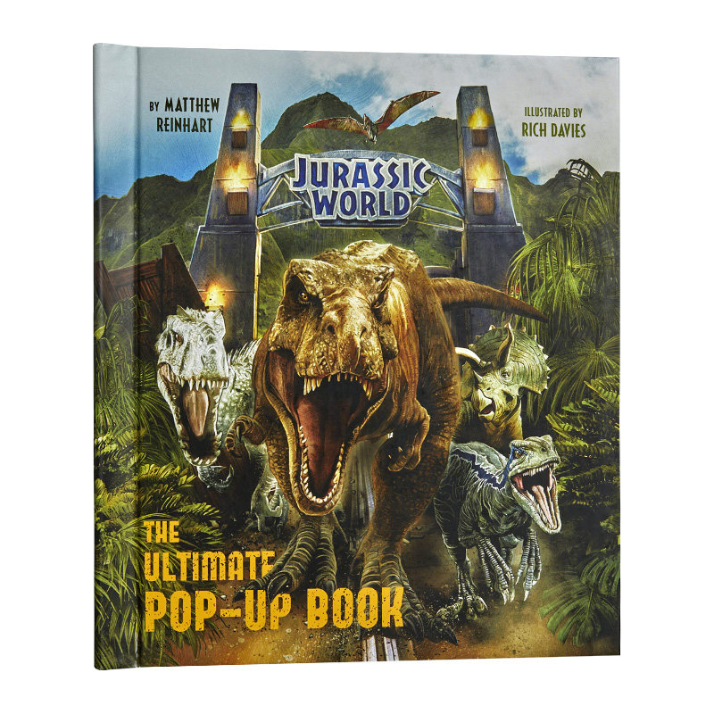 进口英文原版 Jurassic World - The Ultimate Pop-Up Book 侏罗纪世界系列 3D立体书 还原电影名场面 机关式互动 恐龙迷优选 趣味