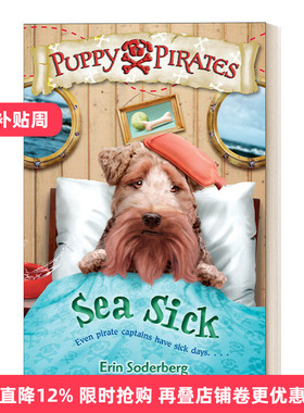 英文原版 Puppy Pirates 04 Sea Sick 小狗海盗系列04 晕船 儿童动作冒险章节桥梁故事书 Erin Soderberg 英文版 进口英语原版书籍