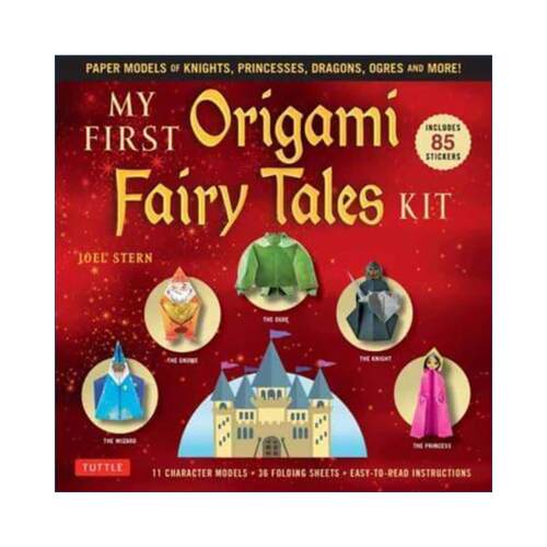英文原版 My First Origami Fairy Tales Kit 童话故事角色折纸工具包 骑士 公主 喷火龙 益智游戏活动书 英文版 进口英语原版书籍