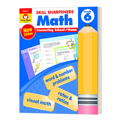 英文原版 Skill Sharpeners Math  Grade 6 2021 revised edition 英文版 进口英语原版书籍