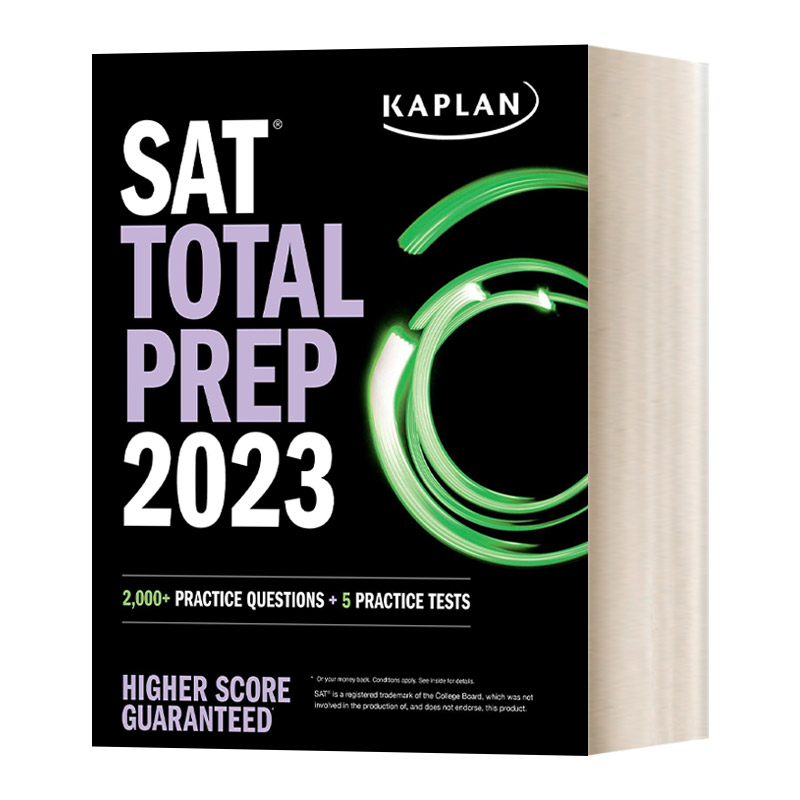 SAT Total Prep 2023 卡普兰SAT备考2023：2000+的练习题、5套测试题进口原版英文书籍