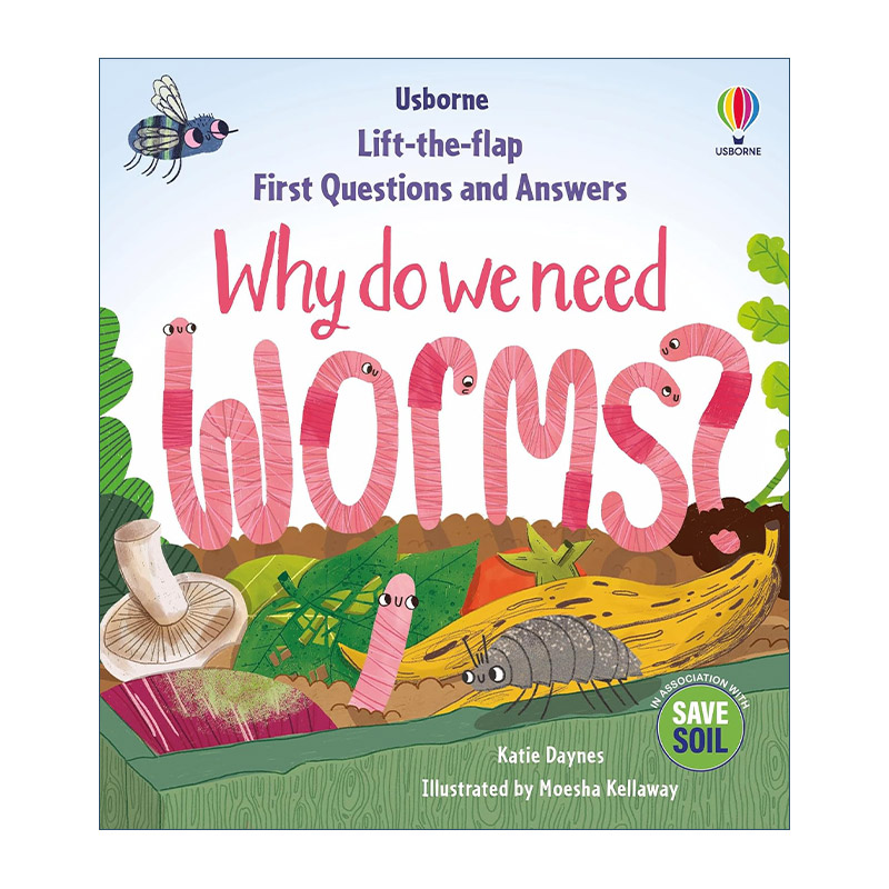 英文原版 Usborne Lift-the-Flap First Questions and Answers Why do we need worms 尤斯伯恩你问我答儿童科普百科纸板翻翻书