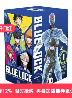 英文原版 Blue Lock Season 1 Part 1 Manga Box Set 蓝色监狱 蓝色禁区 第一季 第一部分1-6卷漫画盒装套装 含一张双面海报