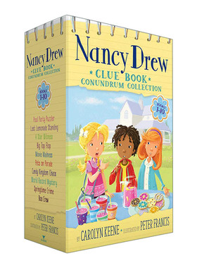 英文原版 Nancy Drew Clue Book Conundrum Collection 少女妙探南希德鲁 谜团线索收集书 1-10册 盒装 章节书 英文版 进口英语书