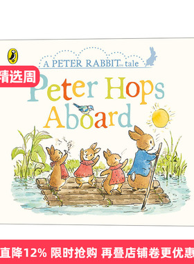 英文原版 Peter Rabbit Tales - Peter Hops Aboard 彼得兔的故事 一起造木筏 纸板书 英文版 进口英语原版书籍