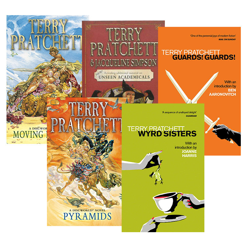 英文原版 Discworld Novel 碟形世界系列6-10 五册套装 畅销科幻小说 巫婆怪女 金字塔  进口英语原版书籍