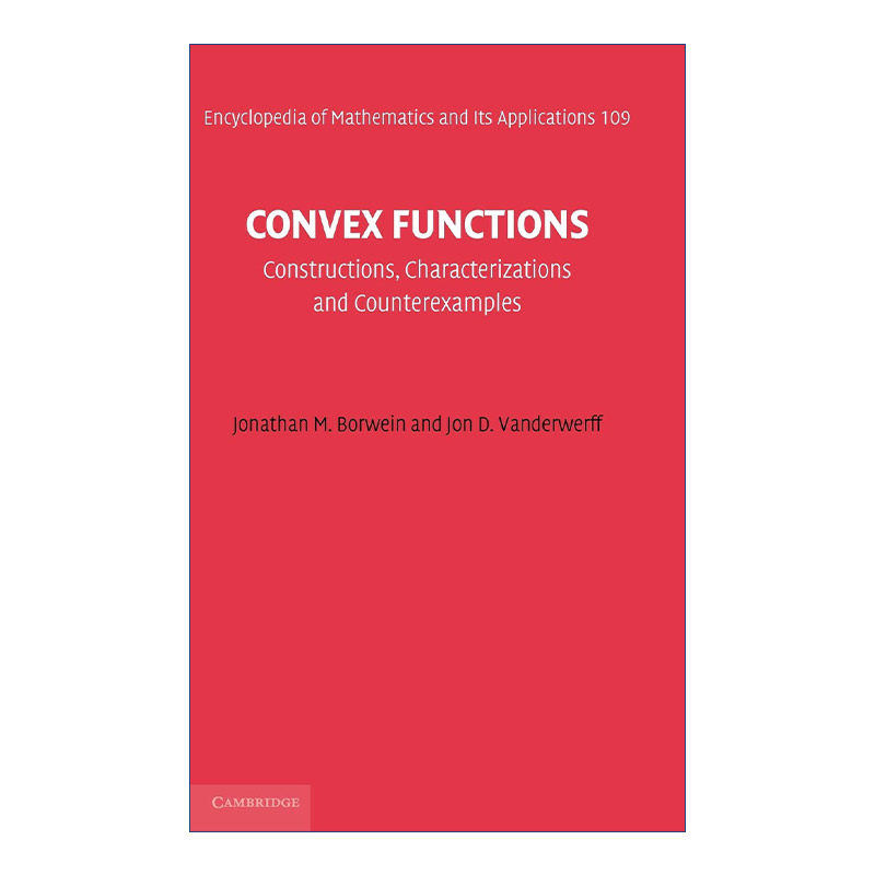 Convex Functions 凸方程 结构、特征、反例 剑桥数学百科及应用系列 精装进口原版英文书籍