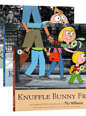 Knuffle bunny 古纳什小兔三本套装 凯迪克银奖绘本 莫威廉斯 Mo Willems进口原版英文书籍