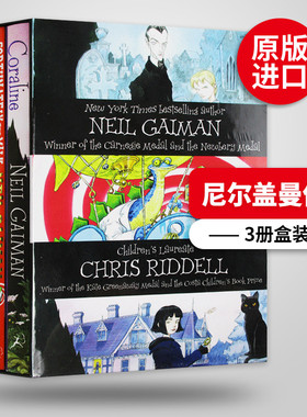 尼尔盖曼3册盒装 Neil Gaiman 英文原版 坟场之书 鬼妈妈 爸爸去哪儿了 The Graveyard Book Coraline