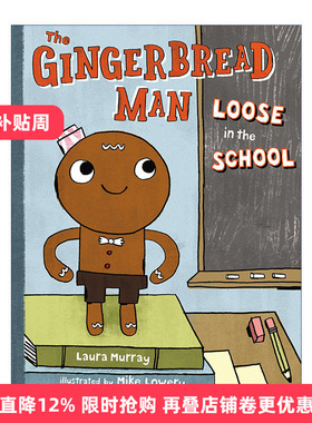 英文原版 The Gingerbread Man Loose in the School The Gingerbread Man Is Loose 姜饼人逃出学校 姜饼人冒险记系列 儿童精装