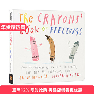 英文原版 Crayons' Book Of Feelings 蜡笔的情感之书 纸板书 0-2岁低幼启蒙情感情绪认知绘本 英文版 进口英语原版书籍