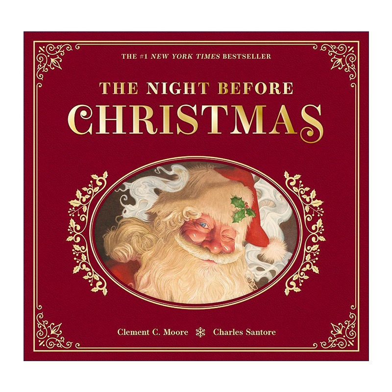 英文原版 Night Before Christmas 平安夜 圣诞前夜 皮革精装收藏版 英文版 进口英语原版书籍