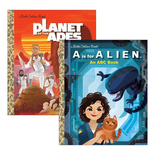 英文原版 Little Golden Book 20th Century Studios 兰登书屋精装小金书 2册 异形 猩球 英文版 进口英语原版书籍