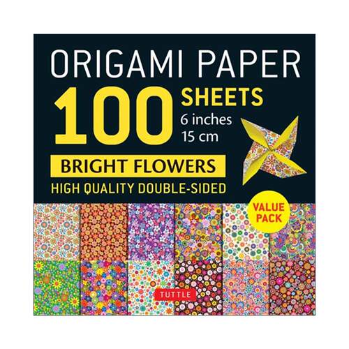 英文原版 Origami Paper 100 Sheets Bright Flowers 6
