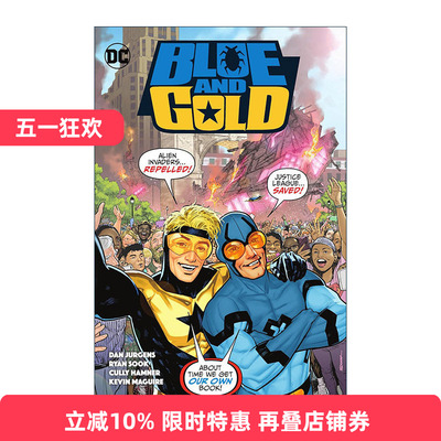英文原版 Blue and Gold 蓝甲虫与金色先锋 DC漫画 Dan Jurgens 英文版 进口英语原版书籍