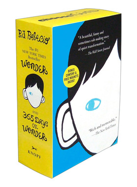 英文原版 Wonder/365 Days of Wonder Boxed Set 奇迹男孩两本套装 原著小说+365天励志格言 R. J. Palacio 英文版 进口英语书籍