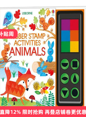 Rubber Stamp Activities Animals 经典创意指印游戏书 动物 螺旋精装进口原版英文书籍